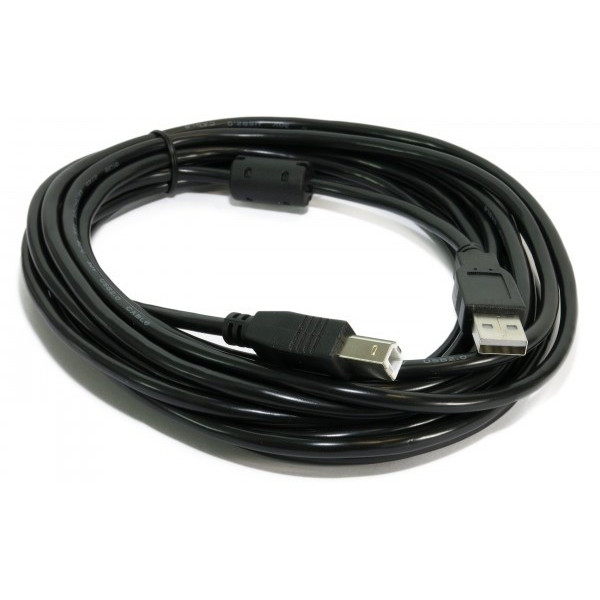 Кабель Extradigital USB 2.0 AM/BM, 5m, 26 AWG, One Ferrite
